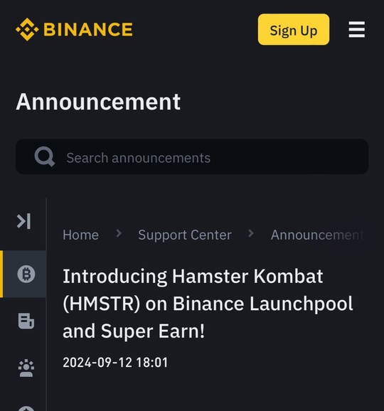 ⚡️ Успей запрыгнуть в последний вагончик) https://t.me/hamster_Kombat_bot/start?startapp=kentId282981951

Binance объявил о листинге..