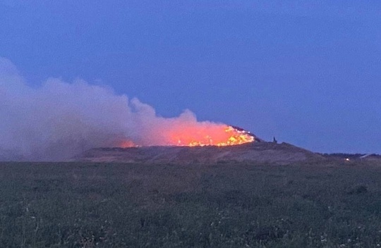 🗣️Полиция сообщает, что причиной пожара на мусорном полигоне в Богородске стал поджог - на месте..