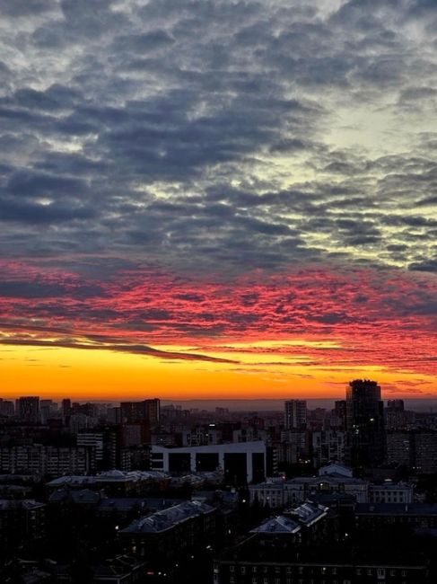 Красивый закат сегодня в Прикамье..