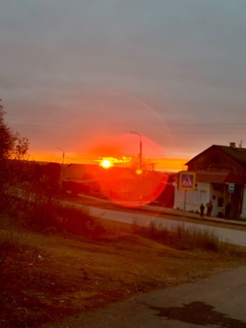 Красивый закат сегодня в Прикамье..