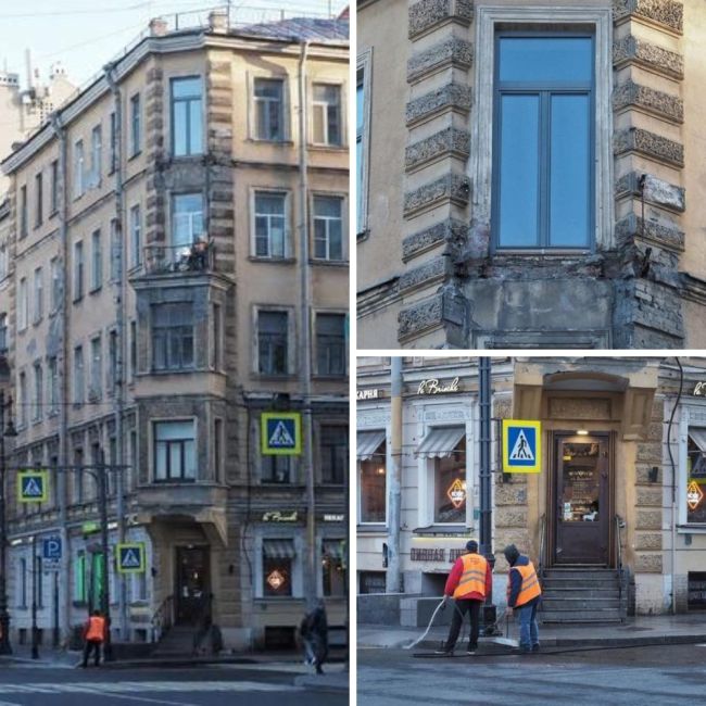 В центре Петербурга обрушился балкон 

ЧП произошло в третьем часу ночи на углу улицы Восстания и Баскова..