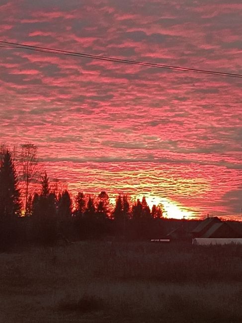 Красивый закат сегодня в Прикамье..