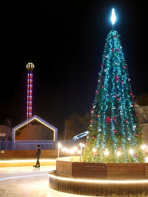 Ну вы только посмотрите, какая красота! ⛸😍🎄

🌟 Накануне в парке ЦПКиО открылся самый большой каток в..