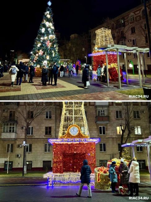 Шикарный всё ещё новогодний Комсомольский сад в объективе волгоградского фотографа Евгения Долгова!..