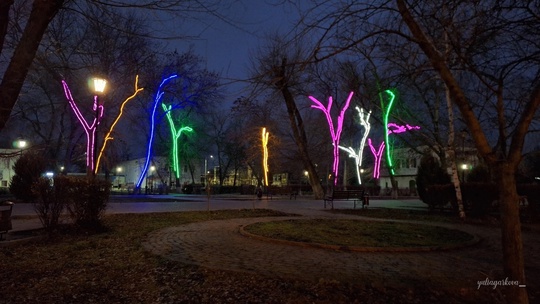 🎄 Парки в станице Старочеркасской в вечернее время обретают особую праздничную атмосферу.

фото: Юлия..