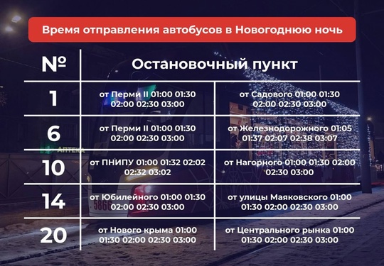 Как в сегодняшнюю ночь работает общественный транспорт?

31 декабря все маршруты следуют по графику..