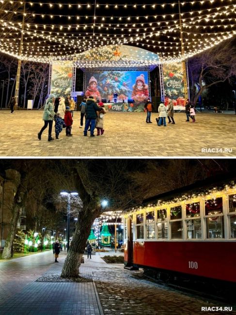 Шикарный всё ещё новогодний Комсомольский сад в объективе волгоградского фотографа Евгения Долгова!..